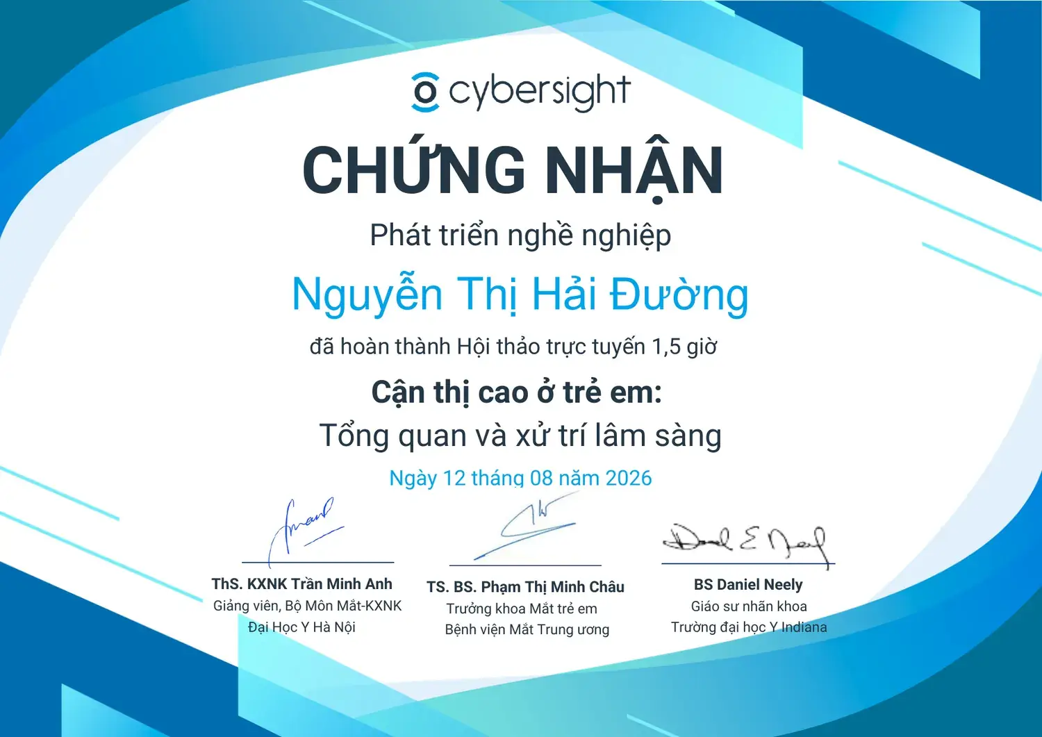 Cận thị cao ở trẻ em: tổng quan & xử trí lâm sàng